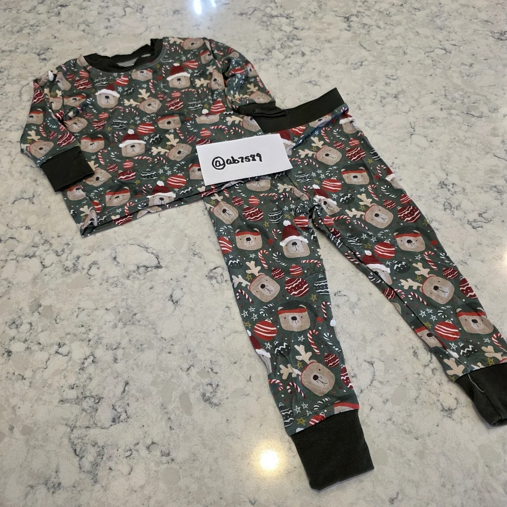 Bamboo Christmas Bamboo 2-Piece Pajamas Size 9 Months NWT! Unisex